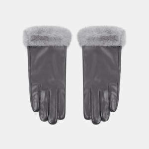 1 Paire De Gants En Peluche Pu De Couleur Unie h5 Image4