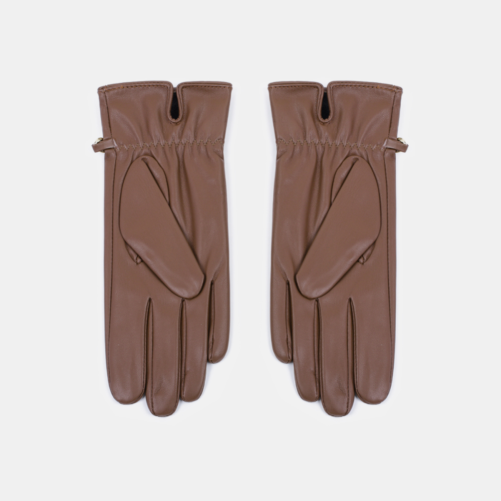 1 Paire De Gants Pour Femmes En Pu À Chaîne De Couleur Unie Image3