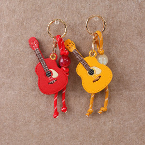 1 Mini Porte-Clés Guitare Créatif En Pu Pour Femme h5 Image3
