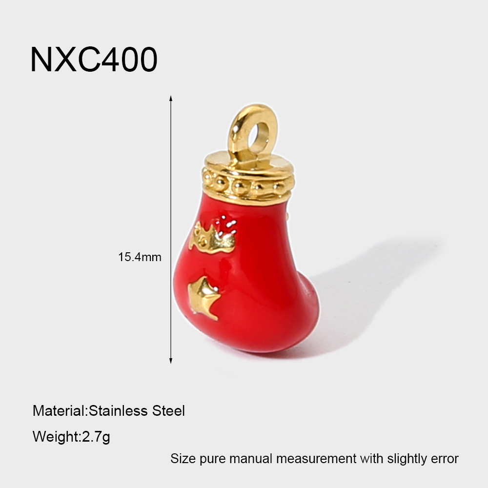 Pendentif De Noël En Acier Inoxydable Étanche, Couleur Or, À Faire Soi-Même (1 Pièce)