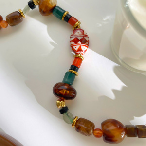 Collier De Perles En Résine Et Pierre Naturelle (1 Pièce) h5 Image4