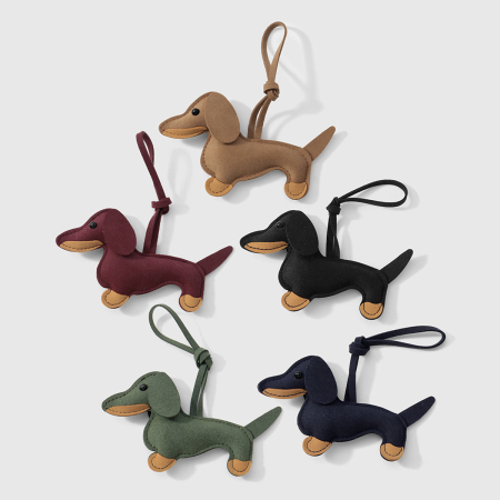 Porte-clés de sac en forme de teckel mignon (1 pièce)