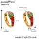 Boucles d'oreilles F650 en zircon rouge - Taille moyenne Image11