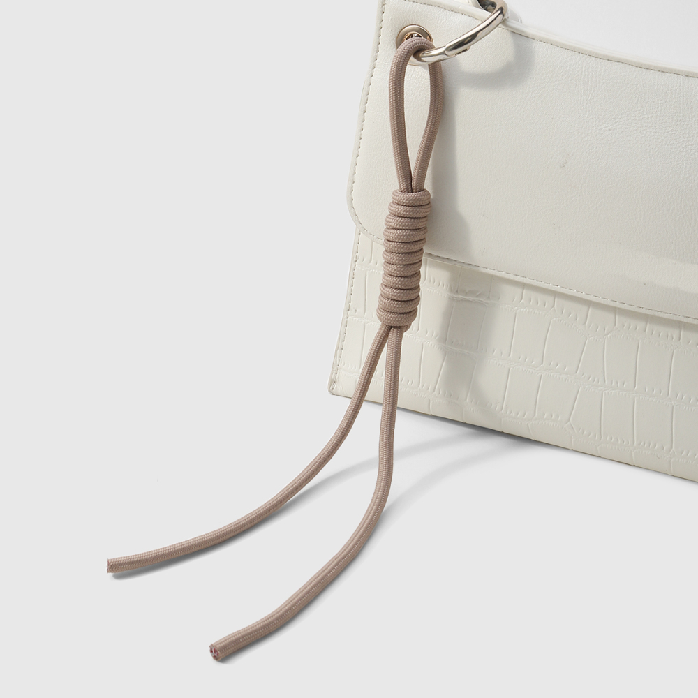 1 Breloque De Sac Torsadée En Polyester Uni Pour Femme Image7