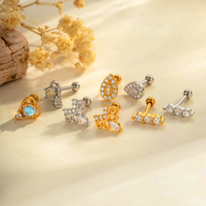Boucles D'Oreilles Papillon Sophistiquées En Cuivre Doré Avec Zircon, 1 Pièce h5 Image4