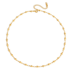 Collier Chaîne Femme Simple Et Discret En Acier Inoxydable, Couleur Or, Avec Pendentif Cœur Discret. h5