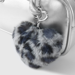 Porte-Clés Rétro En Peluche En Forme De Cœur À Imprimé Léopard (1 Pièce) h5 Image5