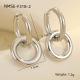 Boucles d'oreilles créoles couleur acier Image2