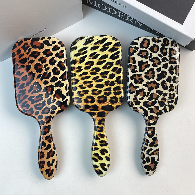 Brosse À Cheveux Coussin En Acétate Imprimé Léopard (1 Pièce) h5Image2