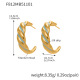 F812 - Boucles d'oreilles en or avec goutte bleue Image2