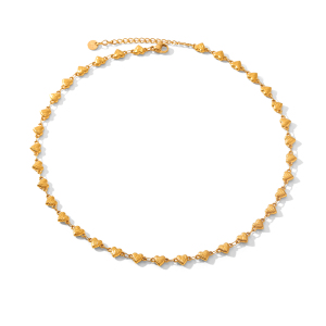 Collier En Acier Inoxydable Doré, Étanche, Avec Chaîne En Forme De Cœur (1 Pièce). h5