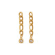 F739 - Boucles d'oreilles en or et zircon 