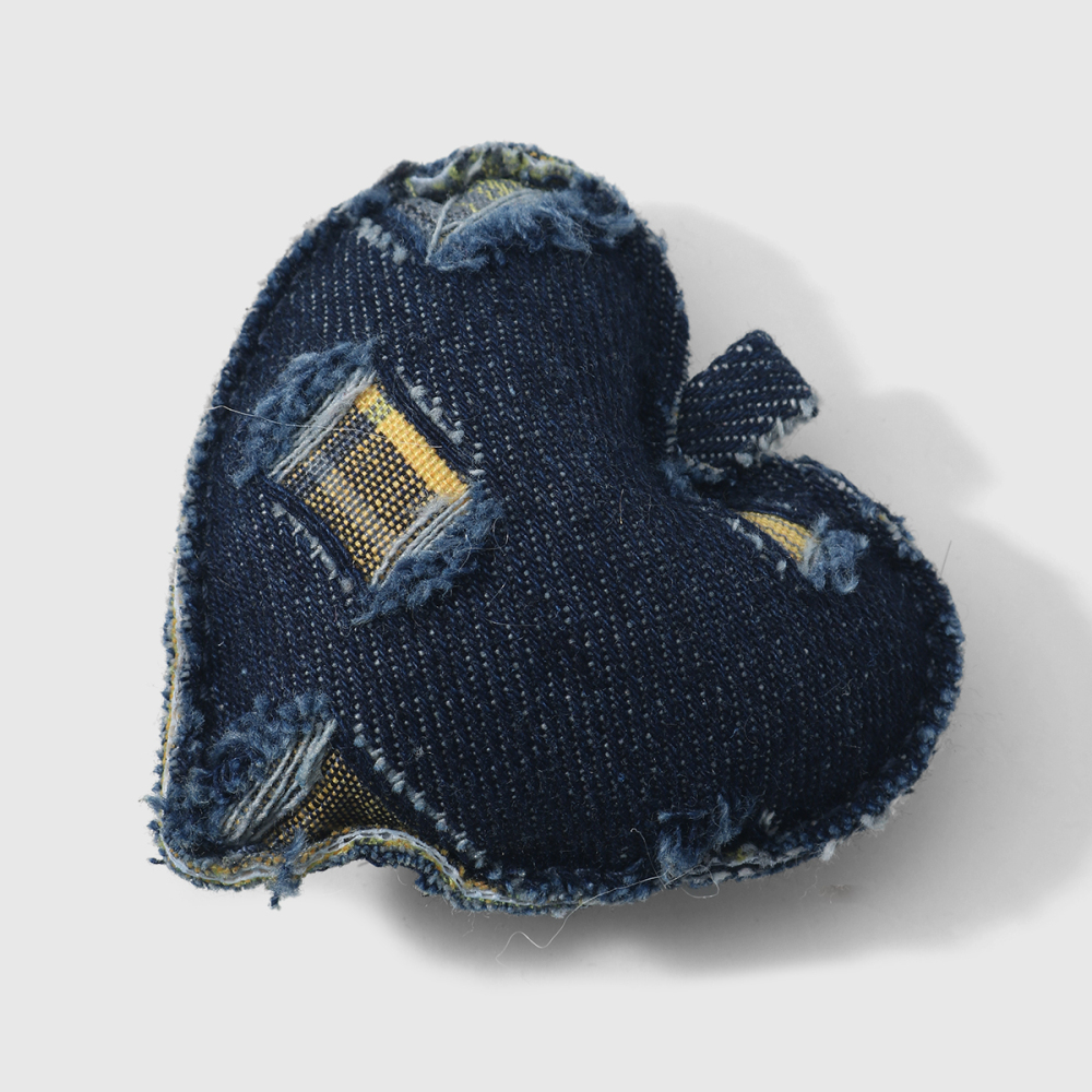 1 Breloque De Sac À Main Pour Femme, Motif Cœur, Imprimé Léopard, Carreaux, Denim Image7