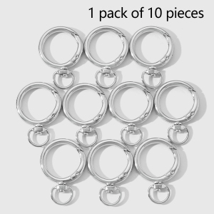 1 Lot De Breloques Rondes Simples En Alliage Argenté Pour Sac À Main Femme h5 