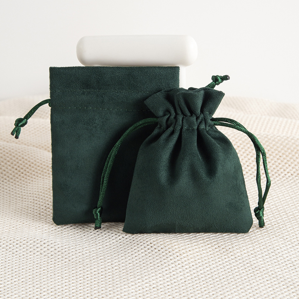 Pochette À Bijoux En Velours Suédé Avec Cordon De Serrage (1 Pièce) Image2