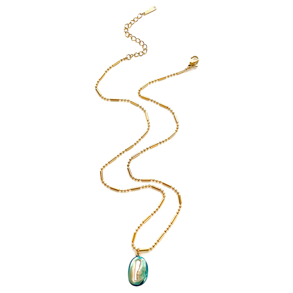Collier Pendentif Animal Marin En Acier Inoxydable Émaillé Étanche (1 Pièce) 