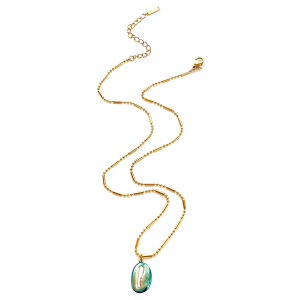 Collier Pendentif Animal Marin En Acier Inoxydable Émaillé Étanche (1 Pièce) h5 