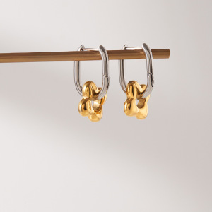 1 Paire De Boucles D'Oreilles Pendantes Classiques En Acier Inoxydable Imperméable, De Couleurs Assorties, Pour Femmes. h5 Image4