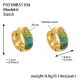 Boucles d'oreilles en zircon vert F931-6 - Petites Image18