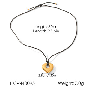 Collier Pendentif En Acier Inoxydable Étanche Couleur Or (1 Pièce) h5 Image2
