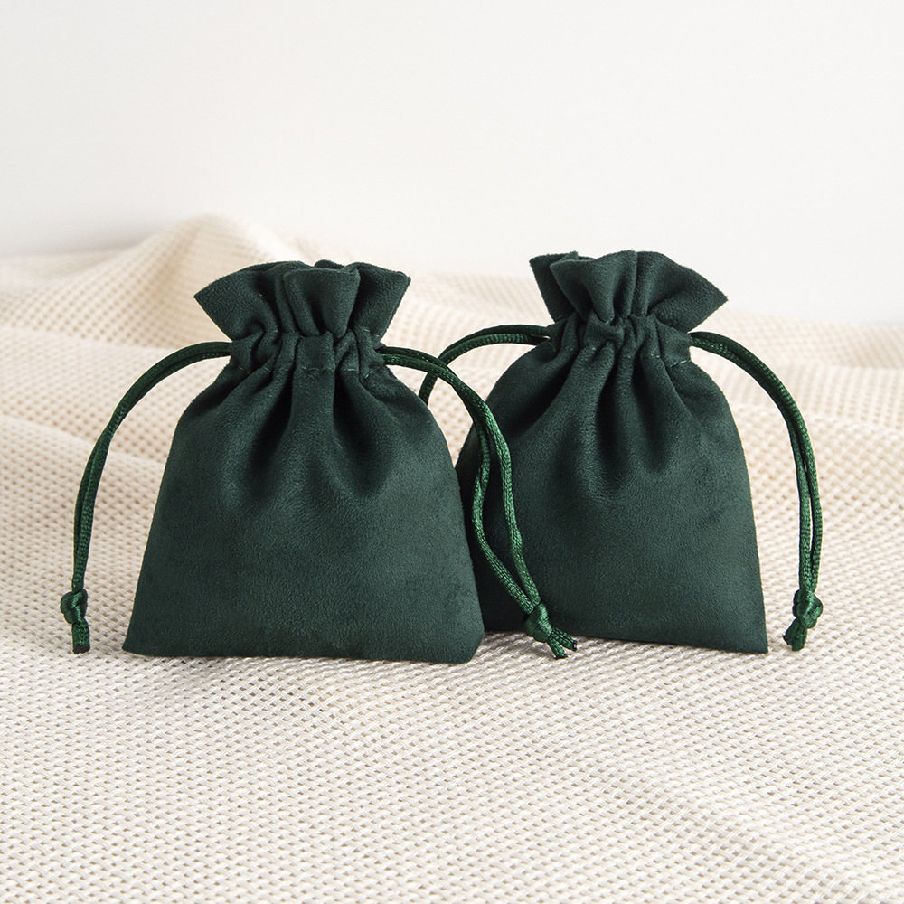 Pochette À Bijoux En Velours Suédé Avec Cordon De Serrage (1 Pièce) Image4