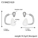F319 - Boucles d'oreilles goutte en acier blanc Image5