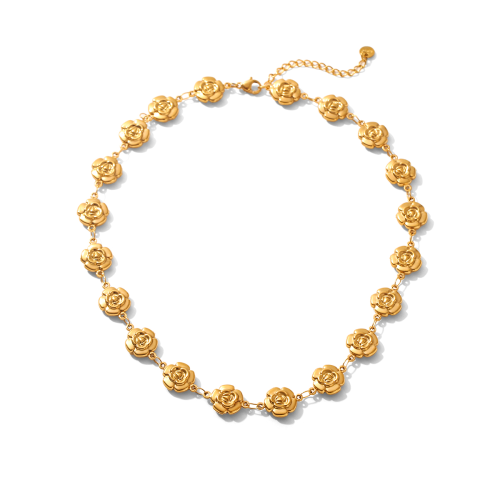 Ensemble Collier Et Collier En Acier Inoxydable Rose, Étanche, Couleur Or 