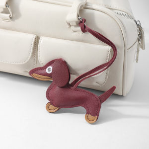 1 Breloque De Sac En Cuir Pour Femme, Motif Chiot Rétro h5 Image7