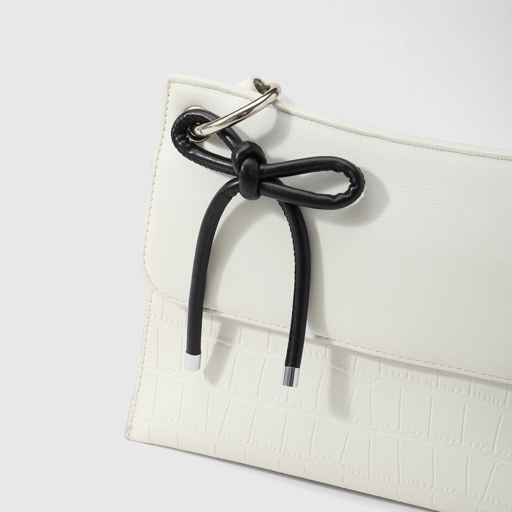1 Breloque Pour Sac À Main Femme En Cuir Uni, Nœud Papillon Simple Image8