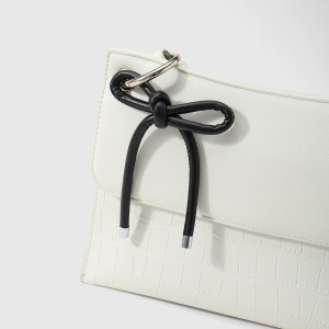 1 Breloque Pour Sac À Main Femme En Cuir Uni, Nœud Papillon Simple h5 Image8