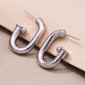 1 Paire De Boucles D'Oreilles Créoles Minimalistes Annulaires En Acier Inoxydable Étanche Couleur Or Pour Femme h5 Image6
