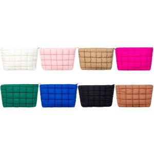 Trousse À Maquillage Pour Femme, Couleur Unie, En Forme De Nuage Froissé (1 Pièce) h5 Image5