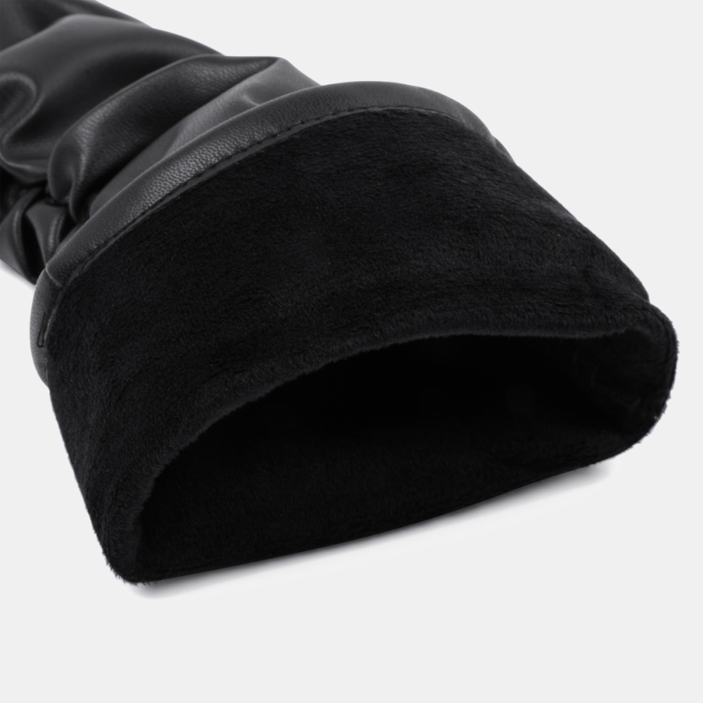 1 Paire De Gants Rétro Unis En Pu Pour Femmes Image4