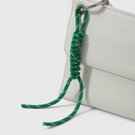Porte-clés de sac femme style preppy en polyester tissé torsadé (1 pièce) 2
