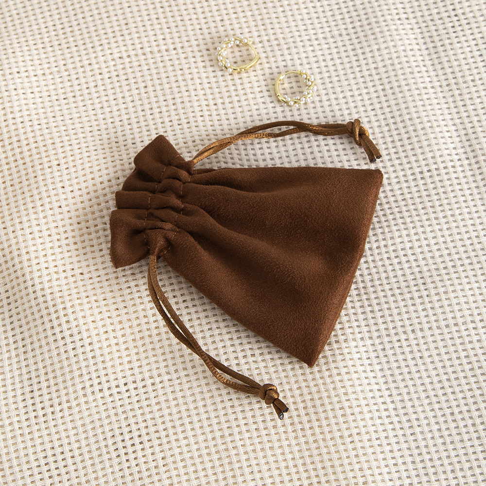 Pochette À Bijoux En Velours Suédé Avec Cordon De Serrage (1 Pièce) 
