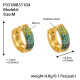 Boucles d'oreilles en zircon vert F931-6 - Taille moyenne Image17