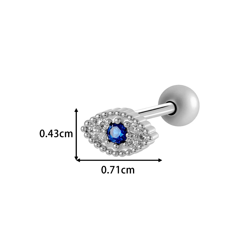 Boucles D'Oreilles Piercing Femme, 1 Pièce, Couleur Cuivre Doré, Zircon. h5Image2
