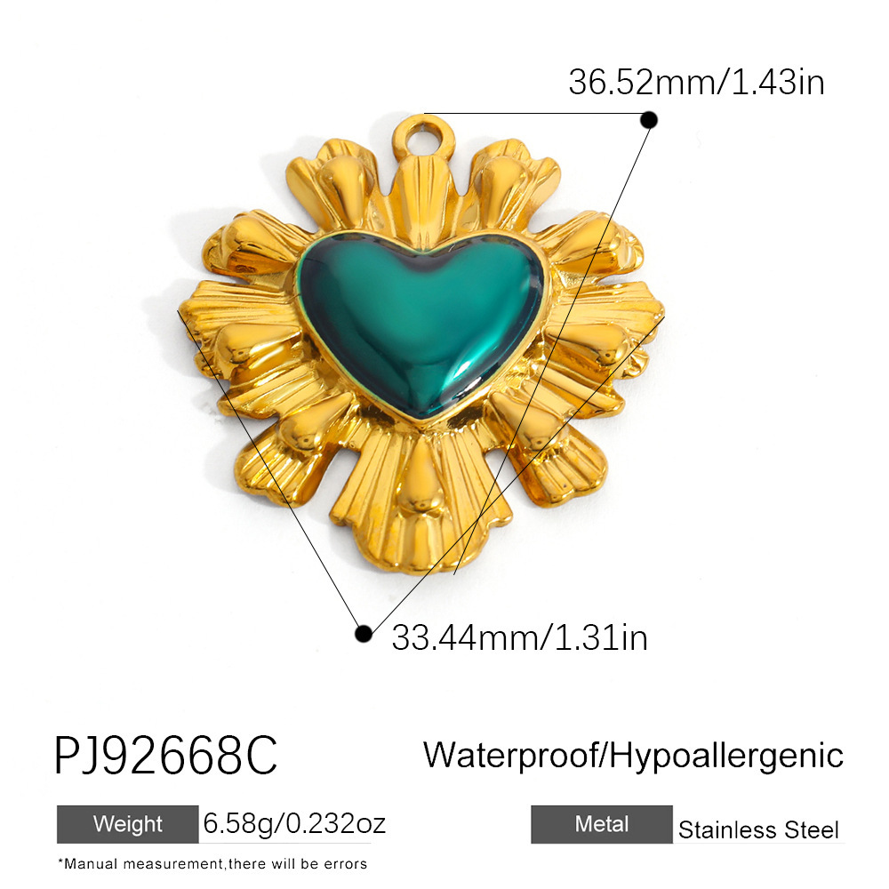 Pendentif Unisexe En Acier Inoxydable Étanche, Motif Fleur, Cœur, Croix Et Trèfle, À Faire Soi-Même.