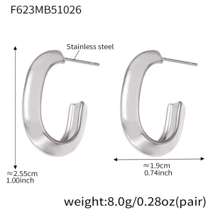 1 Paire De Boucles D'Oreilles Créoles Minimalistes Rondes En Acier Inoxydable Étanche Couleur Or Pour Femme h5 Image2