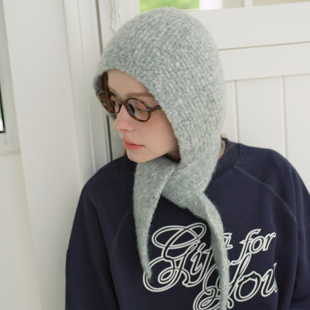 1 chapeau féminin simple, rétro français à bretelles, en maille douce 2