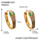 Boucles d'oreilles F650 en zircon noir - Grande taille Image4