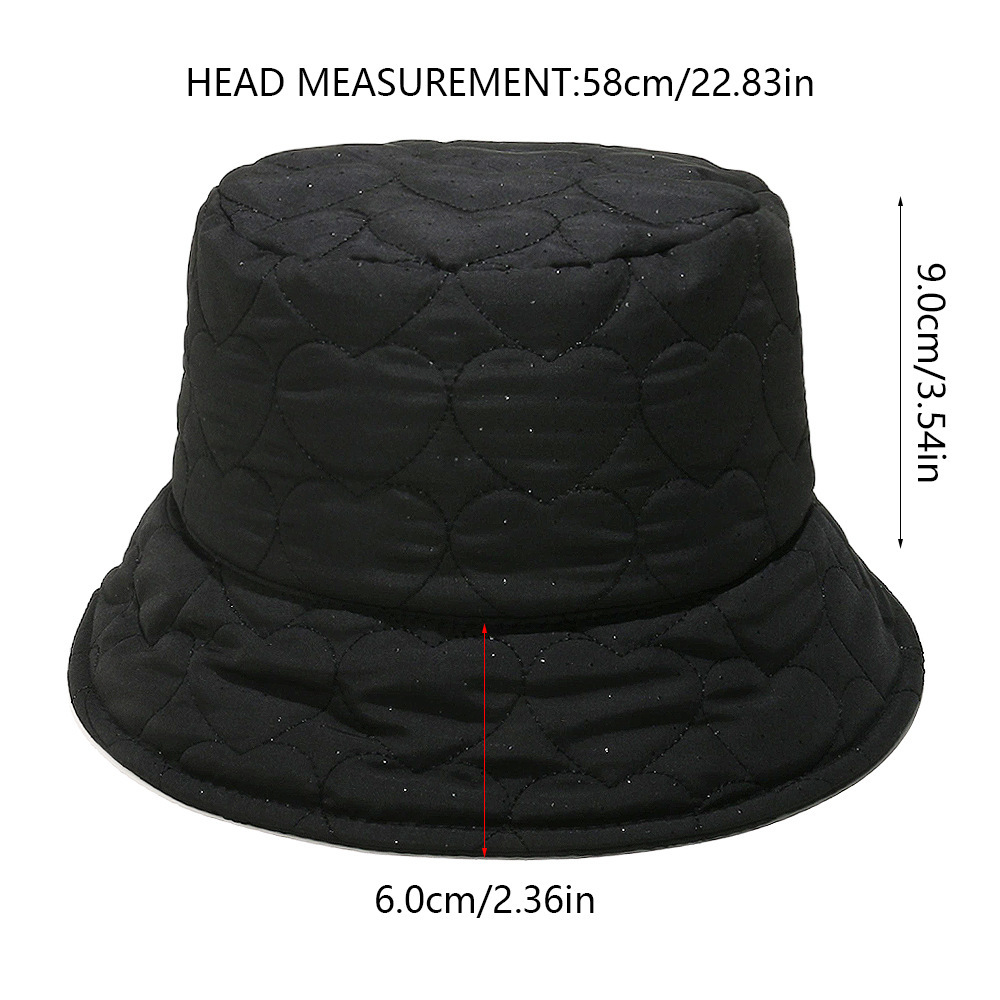 Chapeau De Pêcheur Matelassé En Coton En Forme De Cœur (1 Pièce) Image5