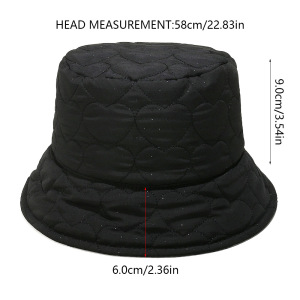 Chapeau De Pêcheur Matelassé En Coton En Forme De Cœur (1 Pièce) h5 Image5