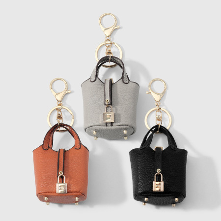 Pochette pour casque audio en cuir patchwork (1 pièce) - Porte-clés pour sac femme