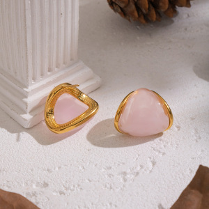 1 Paire De Boucles D'Oreilles Élégantes En Résine À Dégradé De Couleurs h5 Image4