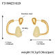 F319 - Boucles d'oreilles or et vert matcha Image4
