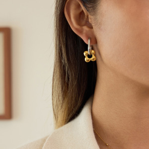 1 Paire De Boucles D'Oreilles Pendantes Classiques En Acier Inoxydable Imperméable, De Couleurs Assorties, Pour Femmes. h5 Image5