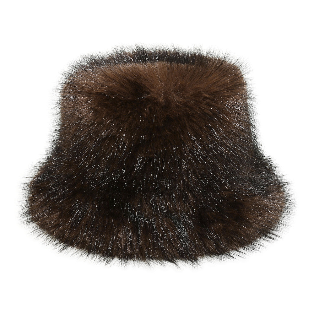 Chapeau De Pêcheur Rétro En Peluche À Dégradé De Couleurs (1 Pièce)