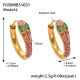 Boucles d'oreilles F650 en zircon rose - Grande taille Image16