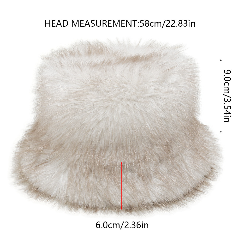 Chapeau De Pêcheur Rétro En Peluche À Dégradé De Couleurs (1 Pièce) h5Image5